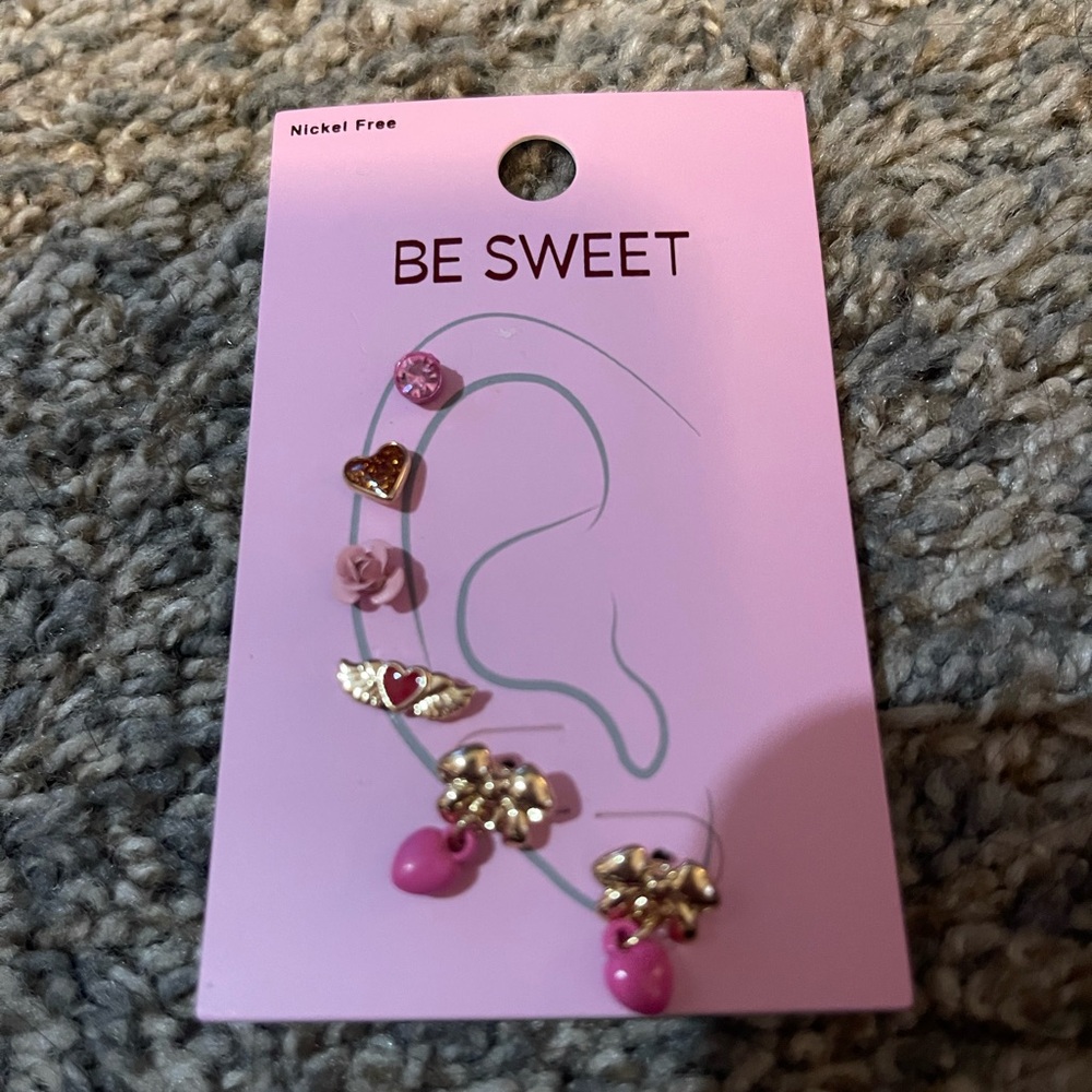 Be Sweet Pink and Gold Earring Set